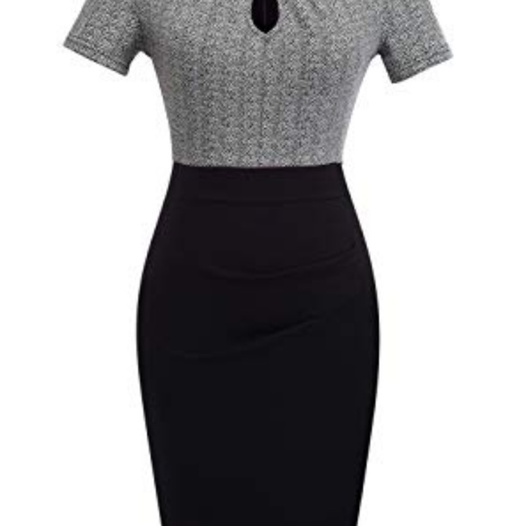 Women's Short Sleeve Business Dress - Picture 2 of 4